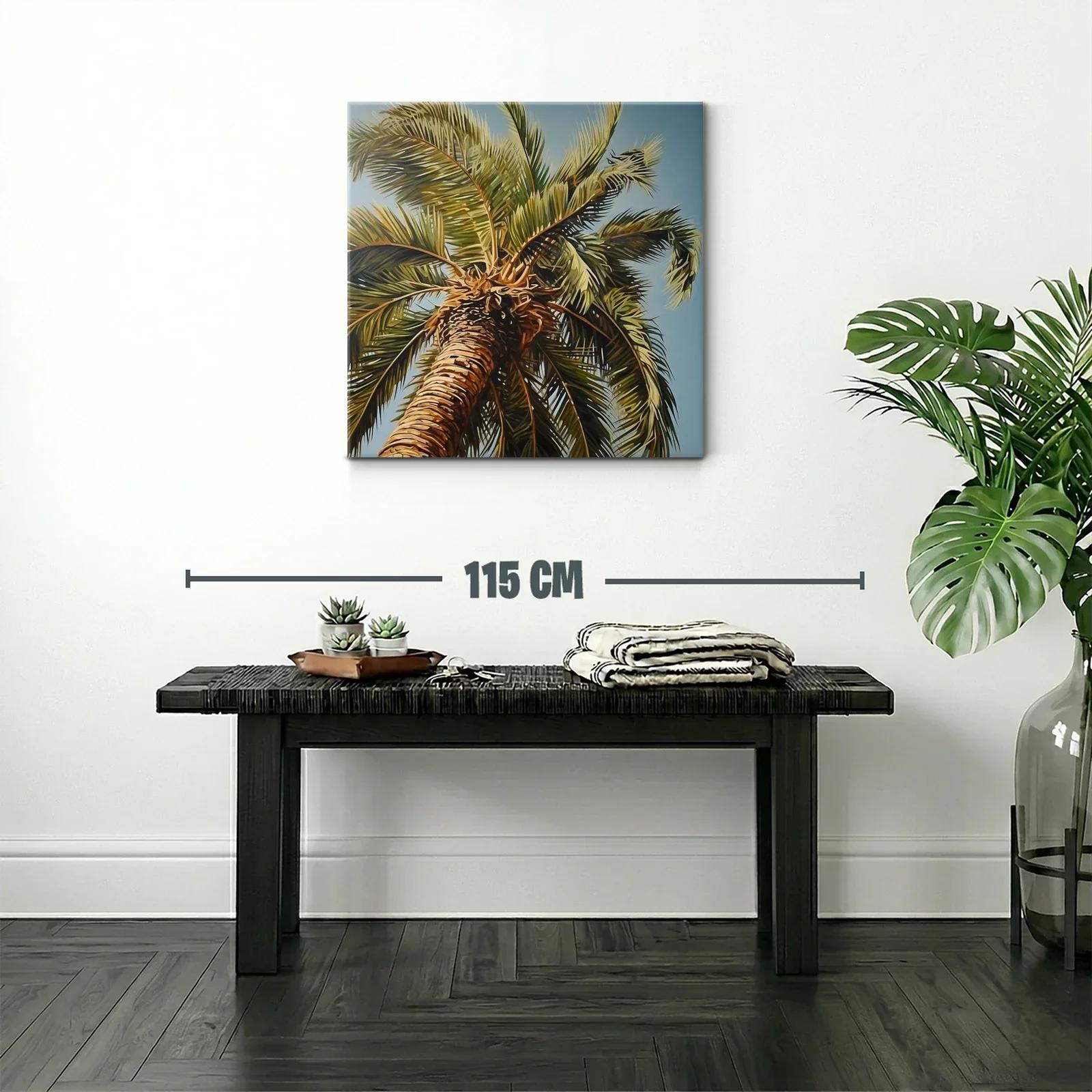 Elegancia Tropical con Palmas en Cielo Azul Claro — miniatura 2