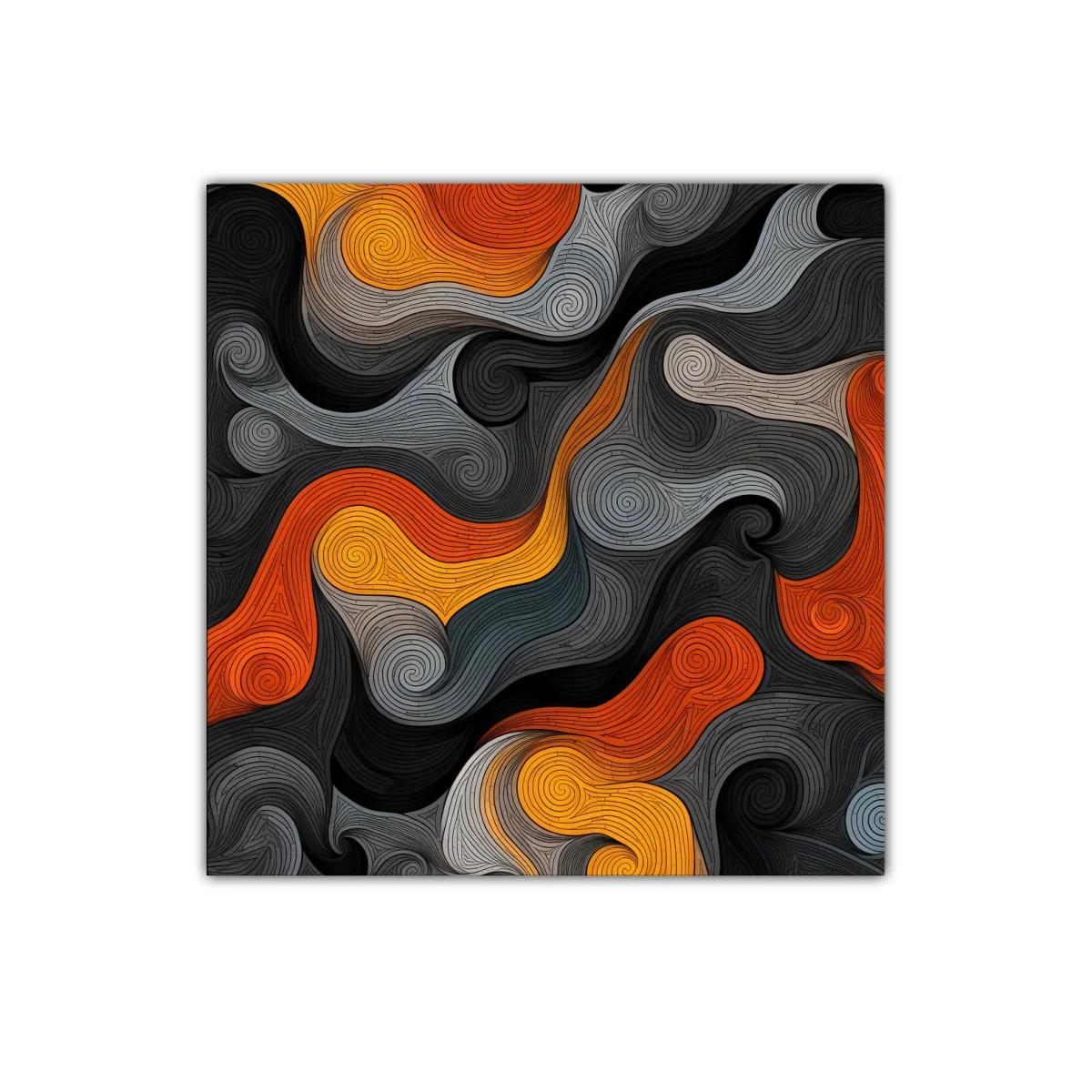 Cuadro decorativo con diseño abstracto en tonos cálidos y neutros