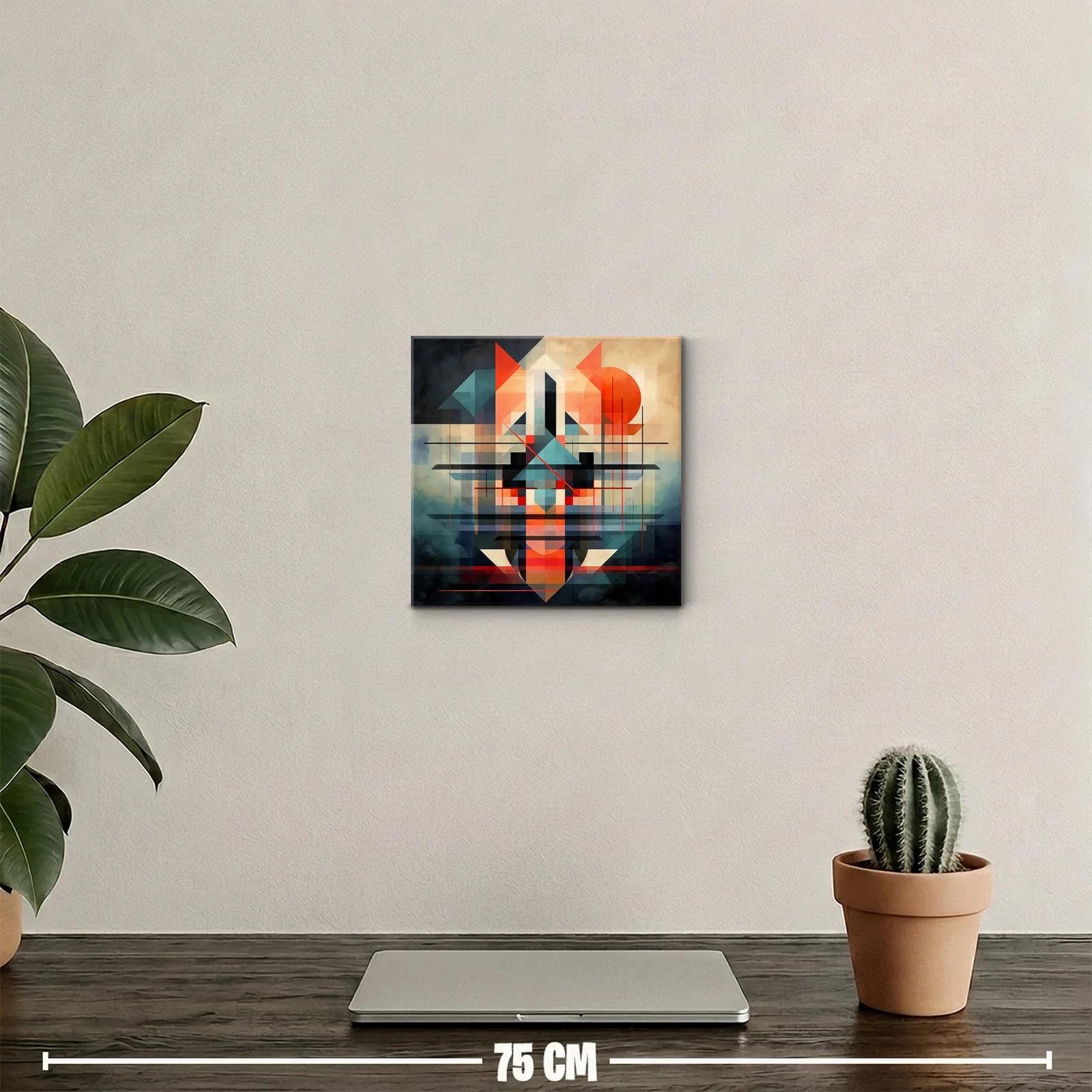 Composición geométrica con tonos cálidos y contrastes modernos — miniatura 2