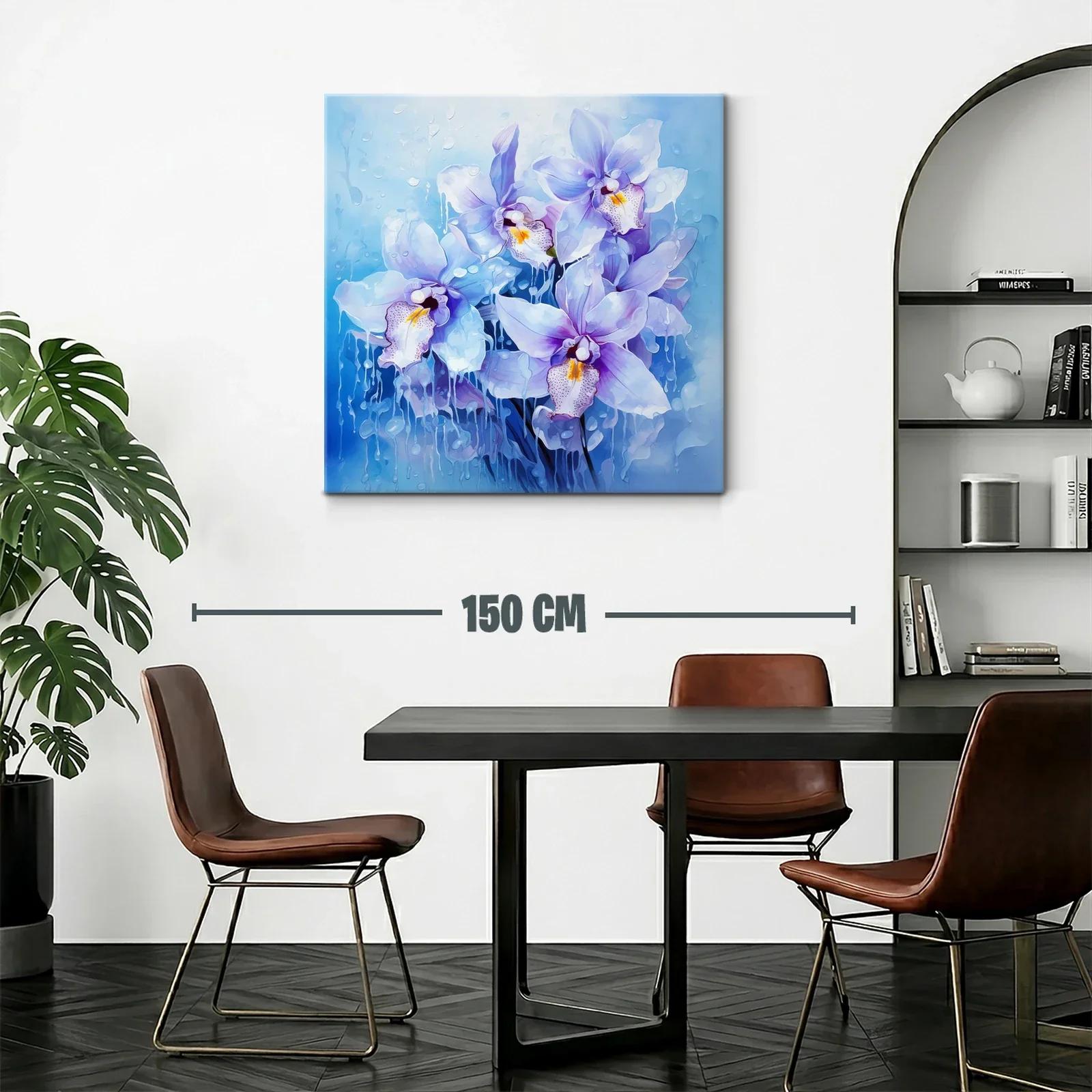 Orquídeas azules delicadas con efecto acuarela — miniatura 2