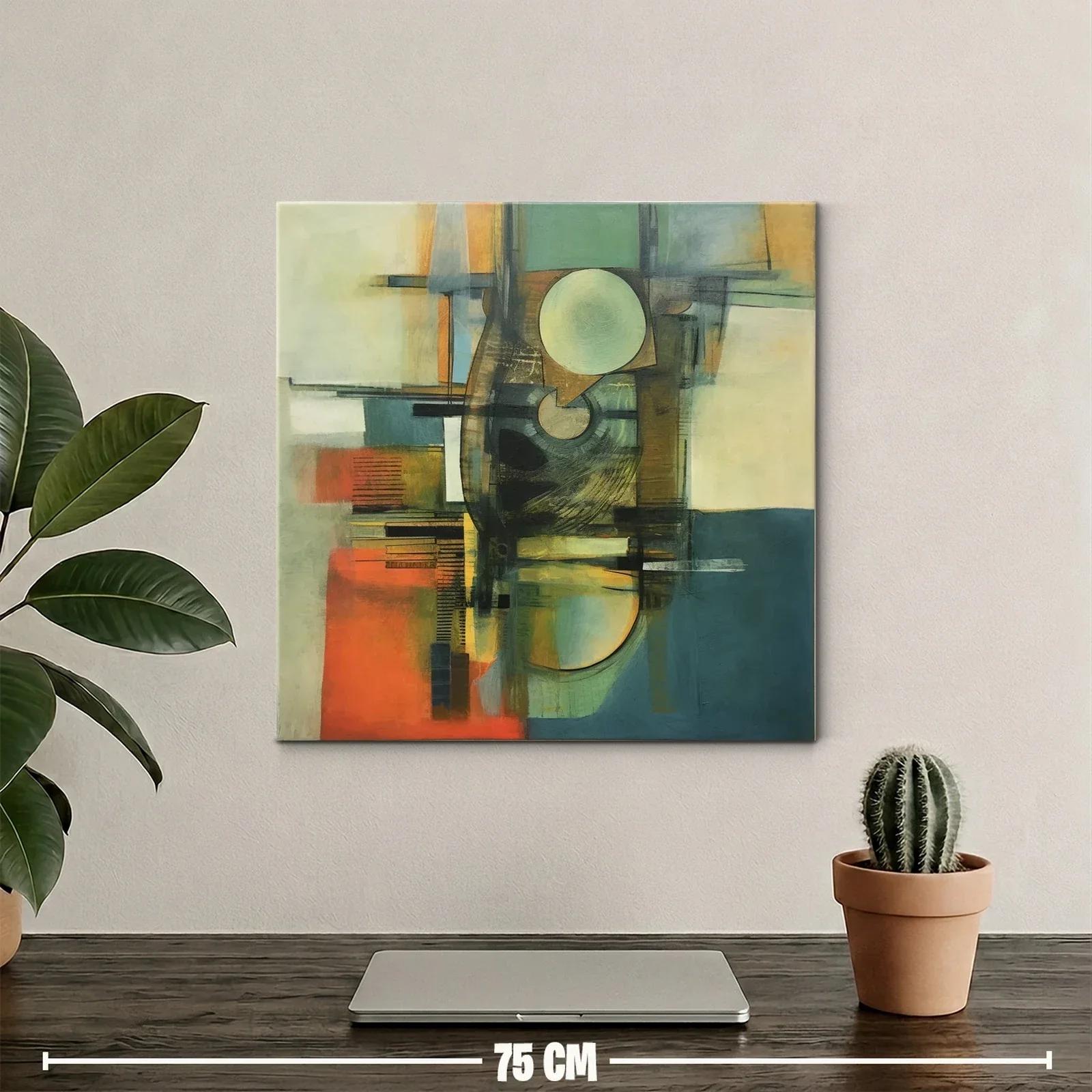 Composición abstracta con formas geométricas y tonos cálidos — miniatura 2