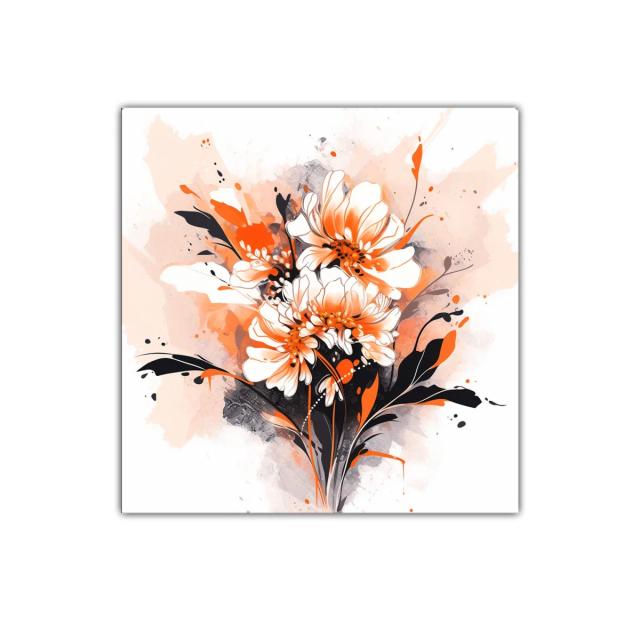 Flores vibrantes con tonos anaranjados y negros