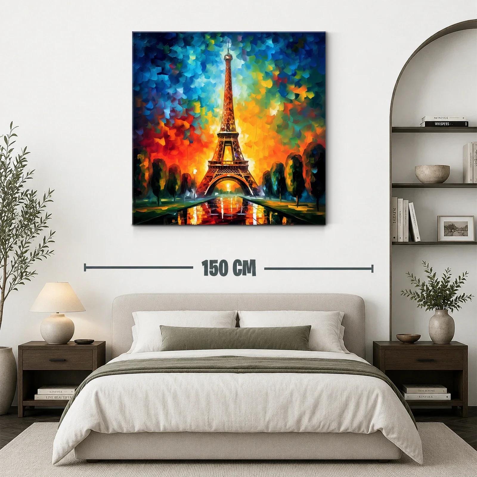 Eiffel en atardecer vibrante con reflejos llamativos — miniatura 3