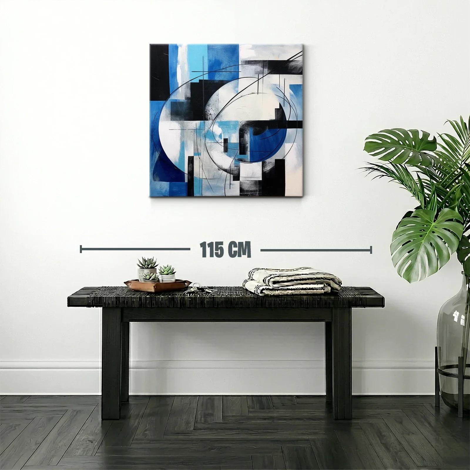 Composición abstracta en tonos azules y negros — miniatura 2
