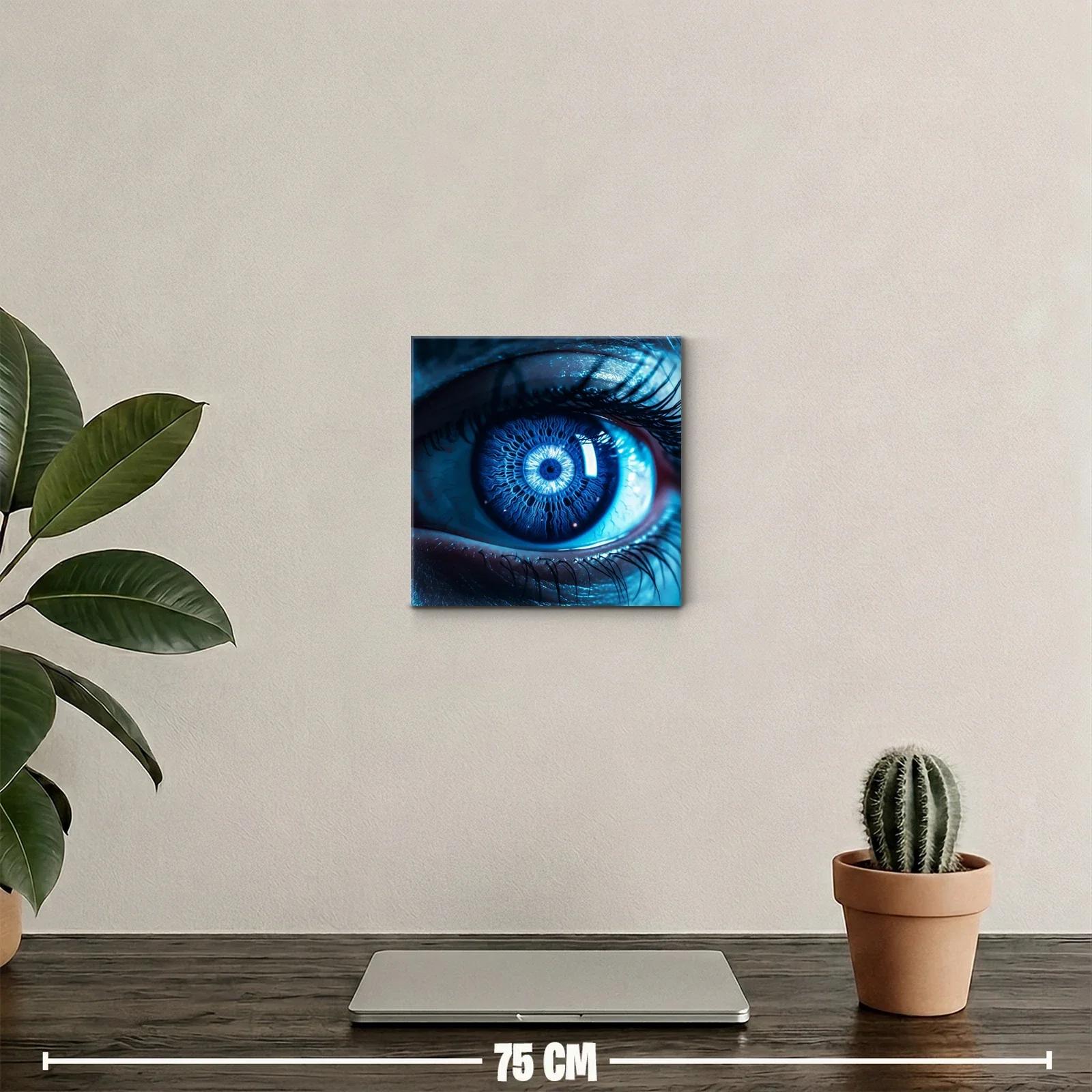 Impactante ojo azul con detalles luminosos para decoración moderna — miniatura 2