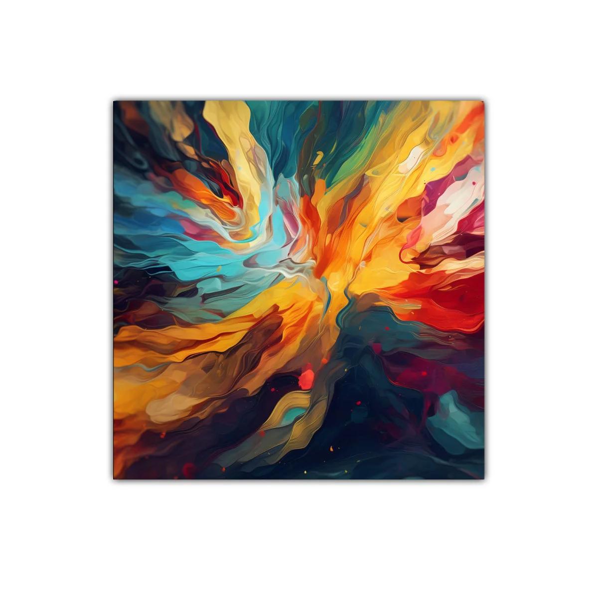 Explosión de color con movimiento vibrante y energía única