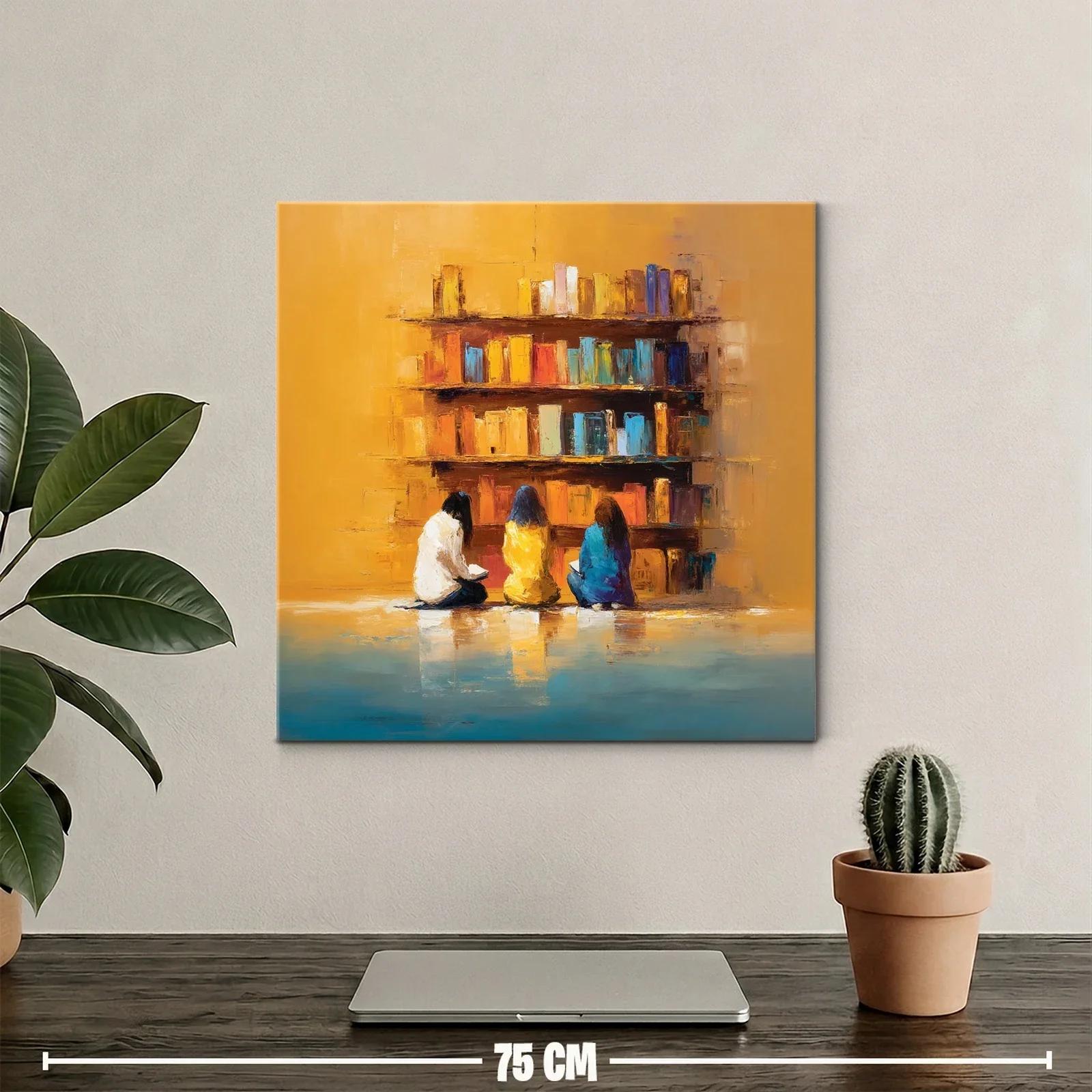 Tranquilidad y lectura en tonos cálidos y azules — miniatura 2