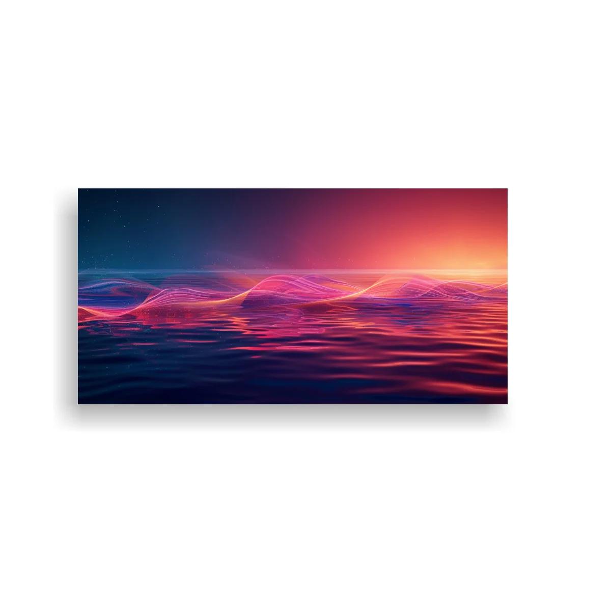 Cuadro olas de luz sobre el mar
