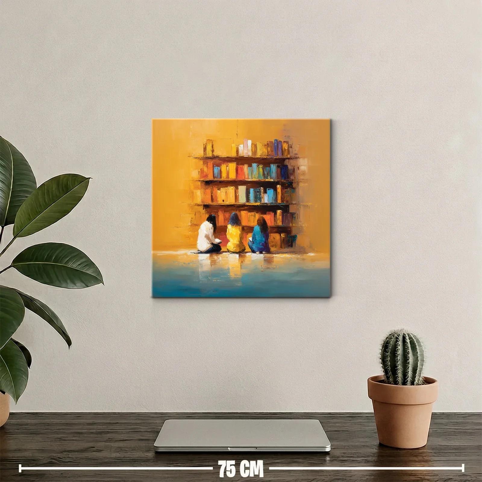 Tranquilidad y lectura en tonos cálidos y azules — miniatura 2