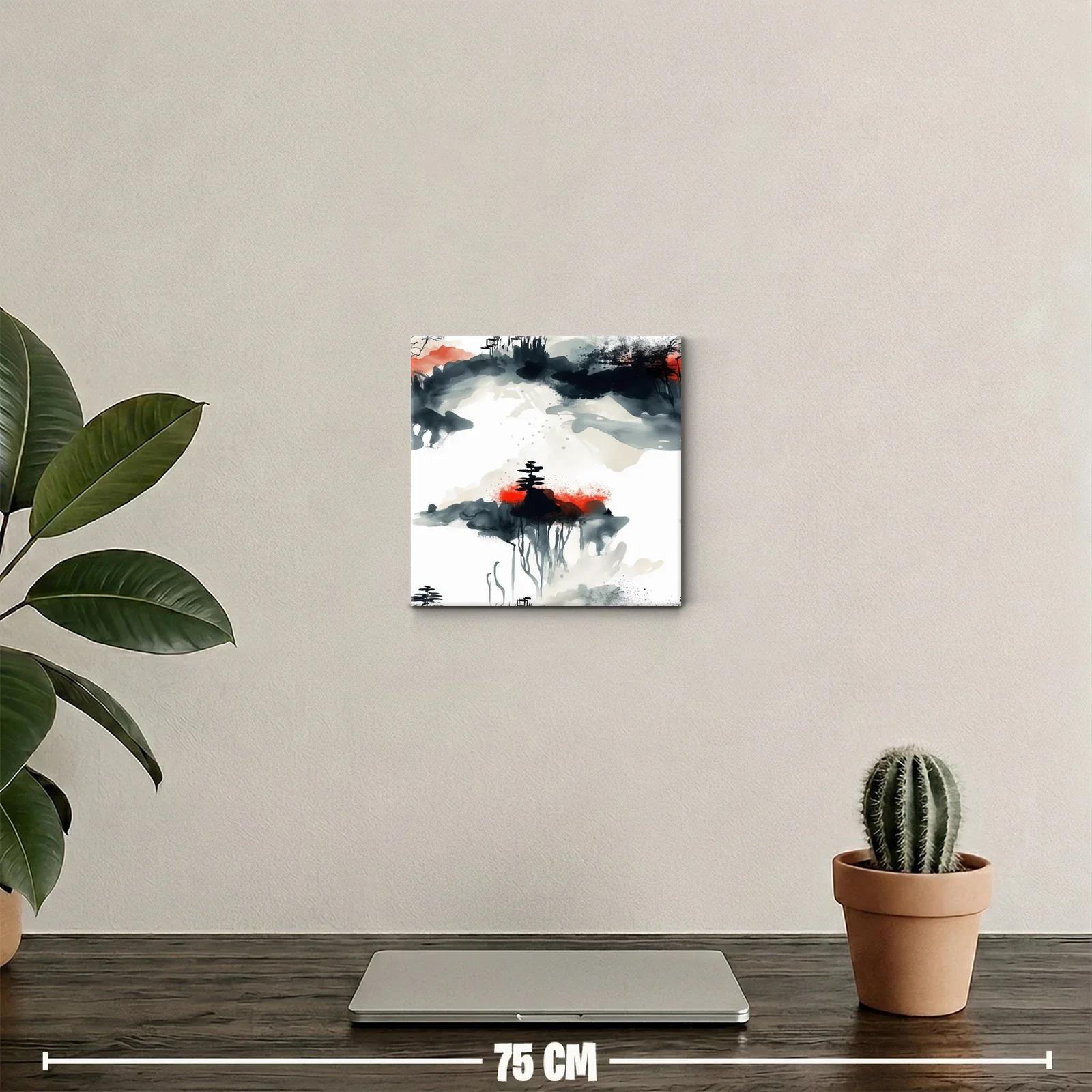 Paisaje abstracto con árboles y contrastes intensos — miniatura 2