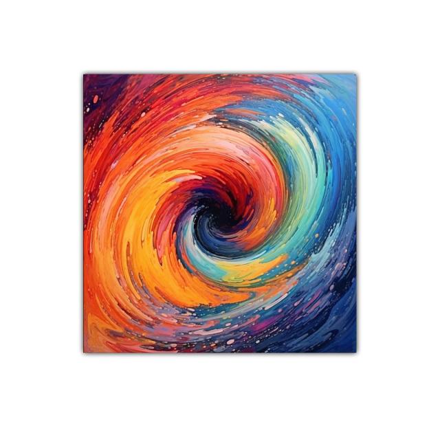 Remolino de colores vibrantes con impacto visual poderoso