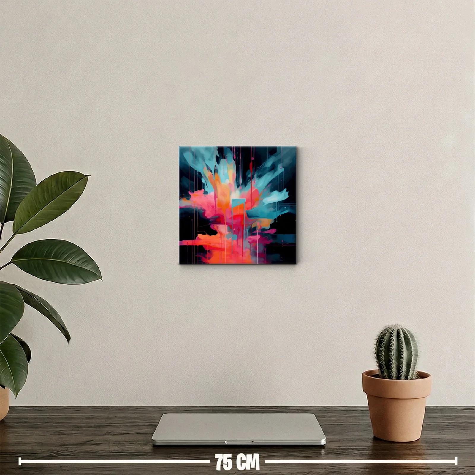 Explosión de colores vibrantes y formas fluidas en arte abstracto — miniatura 2