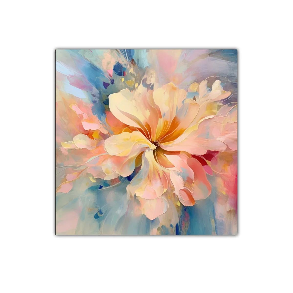 Cuadro decorativo floral en tonos pastel suaves y vibrantes — imagen principal