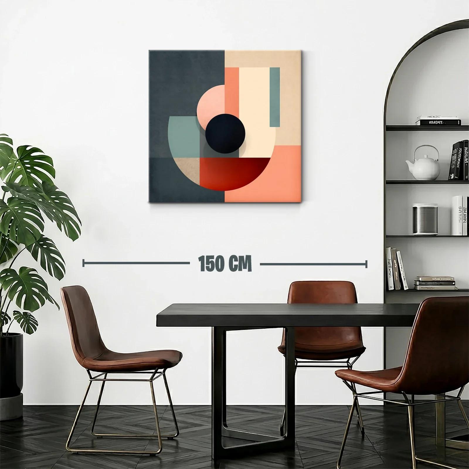 Composición geométrica en tonos tierra y negro elegante — miniatura 2