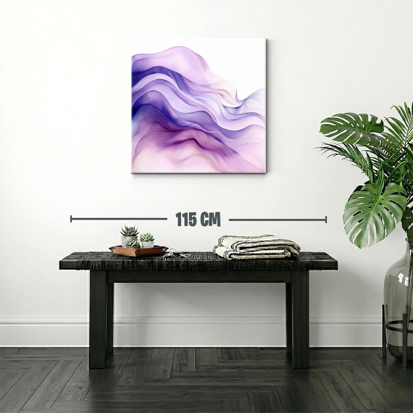 Composición abstracta en tonos morados y lilas suaves — miniatura 2