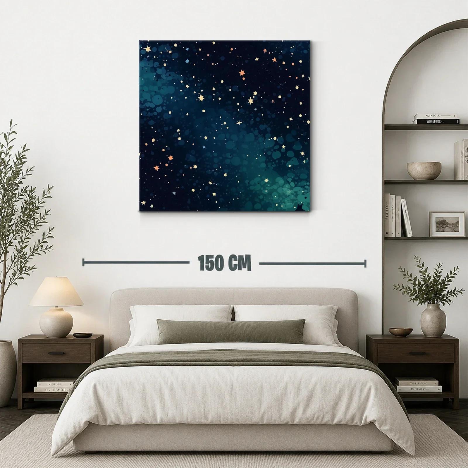 Cuadro Estrellas Brillantes en Fondo Azul Profundo — miniatura 3