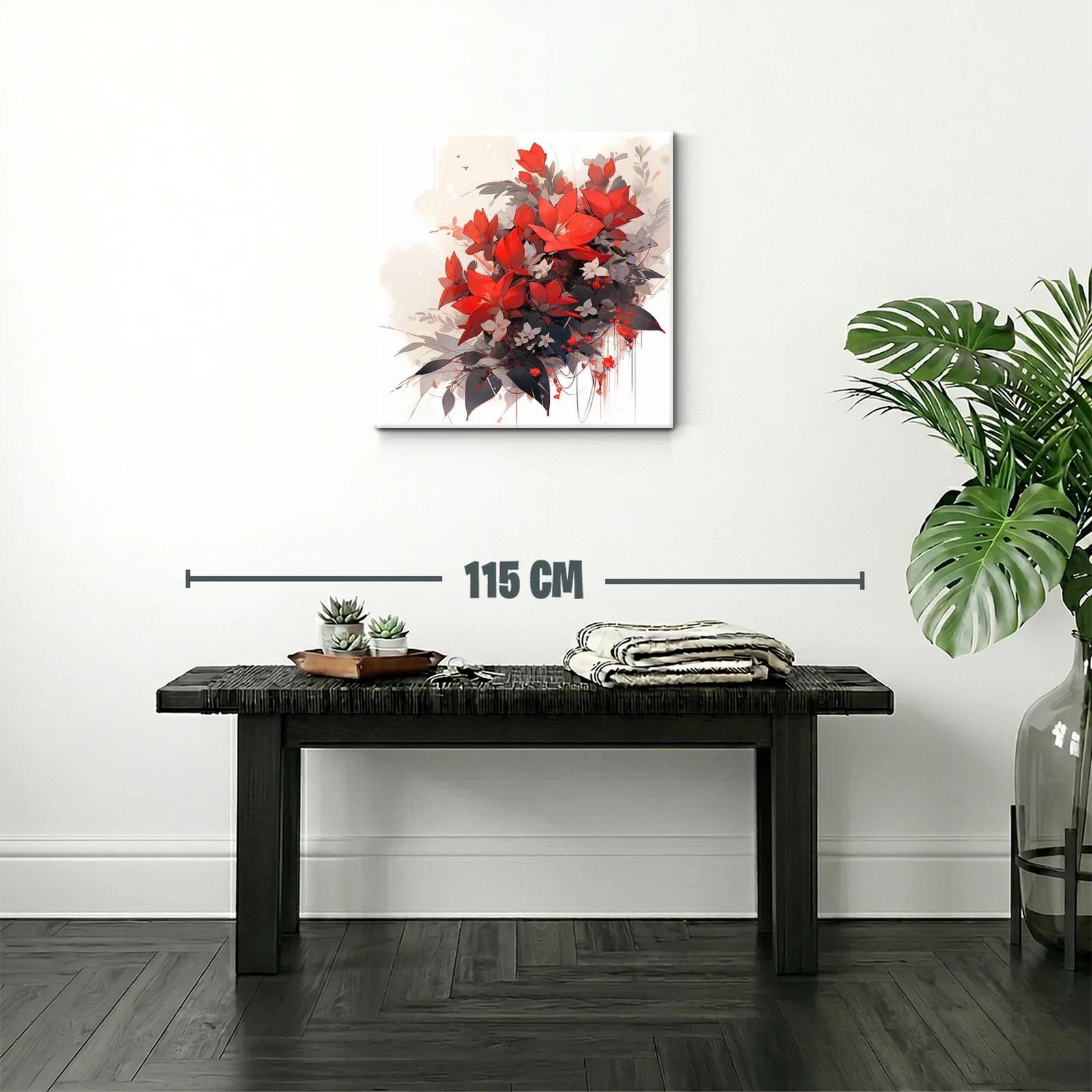 Ramo vibrante de flores rojas con toque moderno — miniatura 2