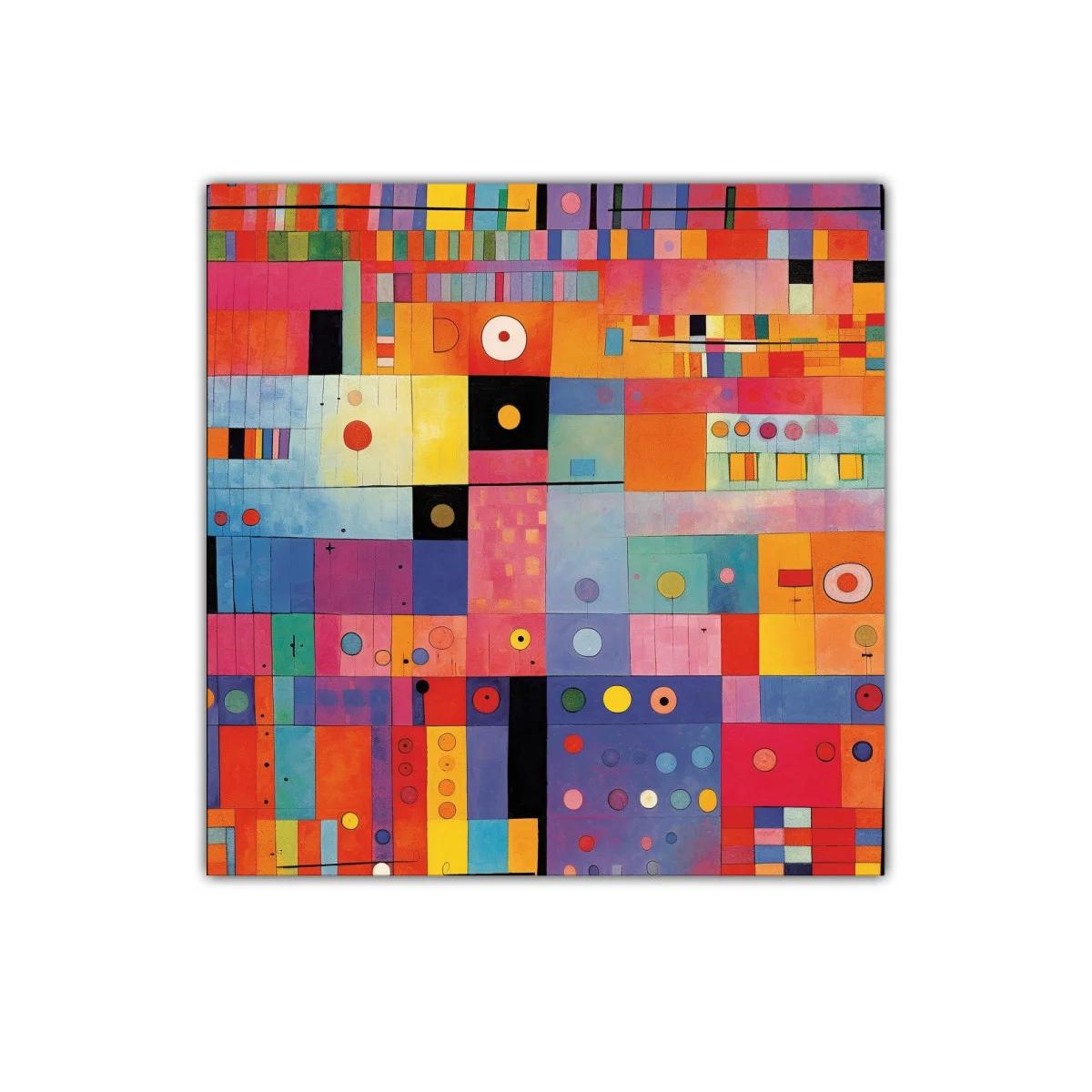 Composición geométrica vibrante llena de color y formas — imagen principal