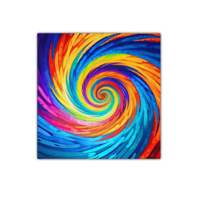 Espiral psicodélica en vibrantes colores intensos