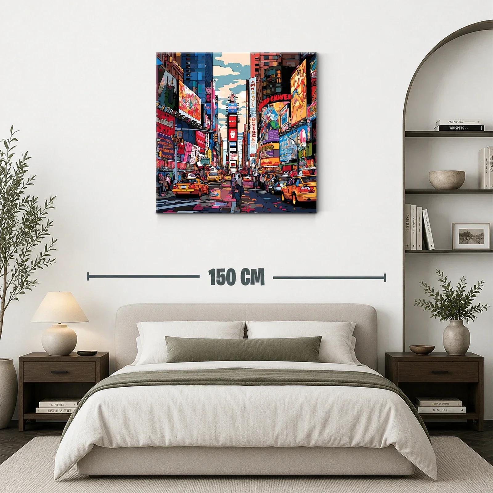 Ciudad vibrante al anochecer con taxis y luces urbanas — miniatura 3