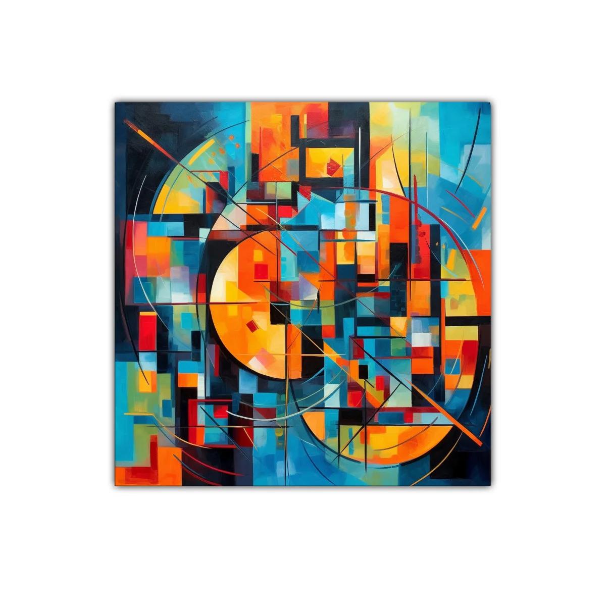 Composición abstracta en vibrantes tonos cálidos y fríos — imagen principal