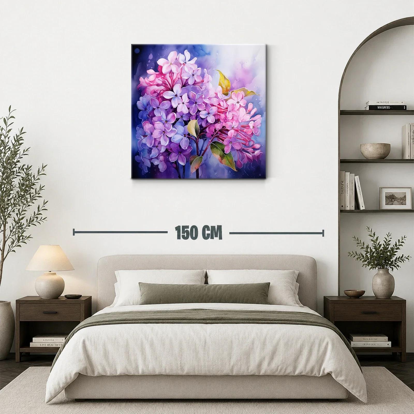 Delicado ramo de lilas en tonos violetas y rosas — miniatura 3