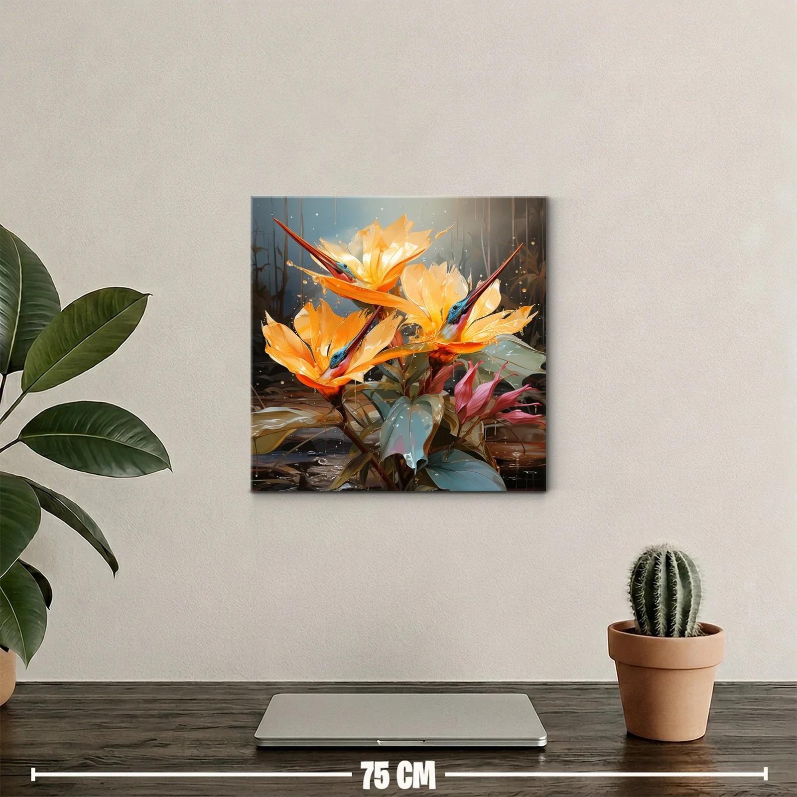 Flores exóticas con tonos cálidos y detalles vibrantes — miniatura 2