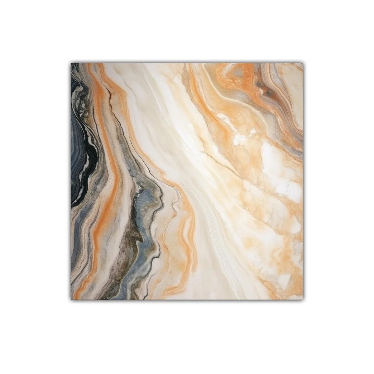 Cuadro decorativo con diseño abstracto en tonos cálidos y grisáceos