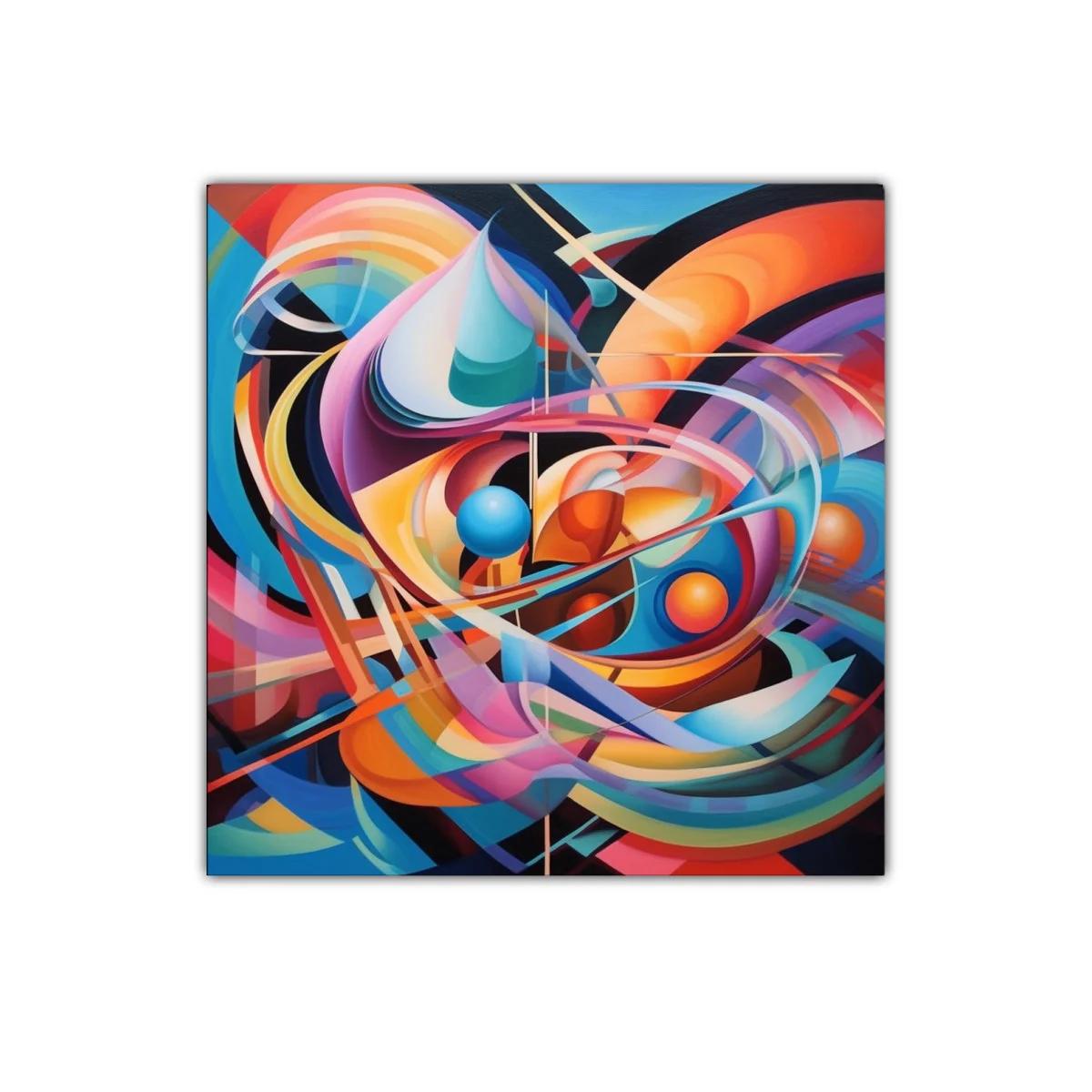 Explosión de colores en formas abstractas y dinámicas
