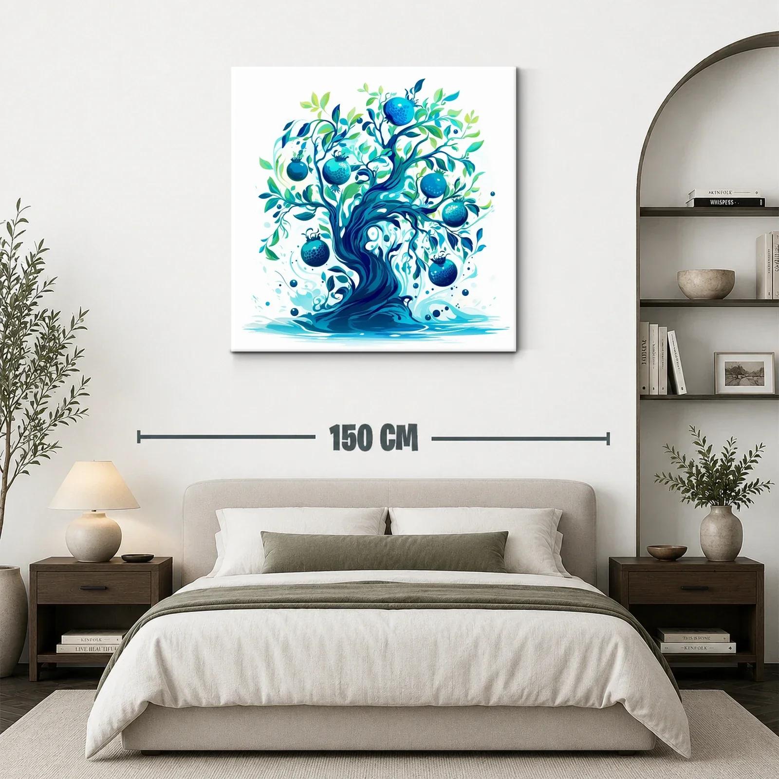 Árbol Azul con Granadas en Movimiento Natural — miniatura 3