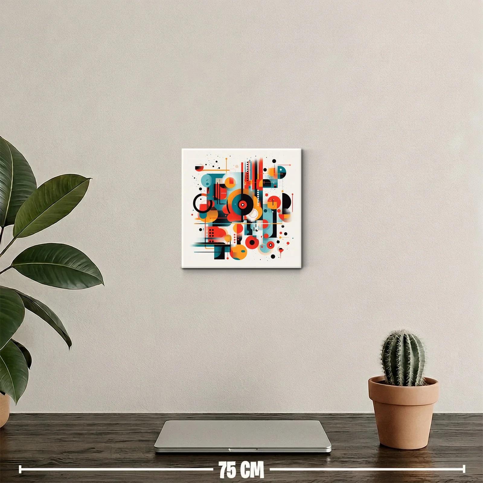 Composición abstracta con vibrante paleta geométrica y formas dinámicas — miniatura 2