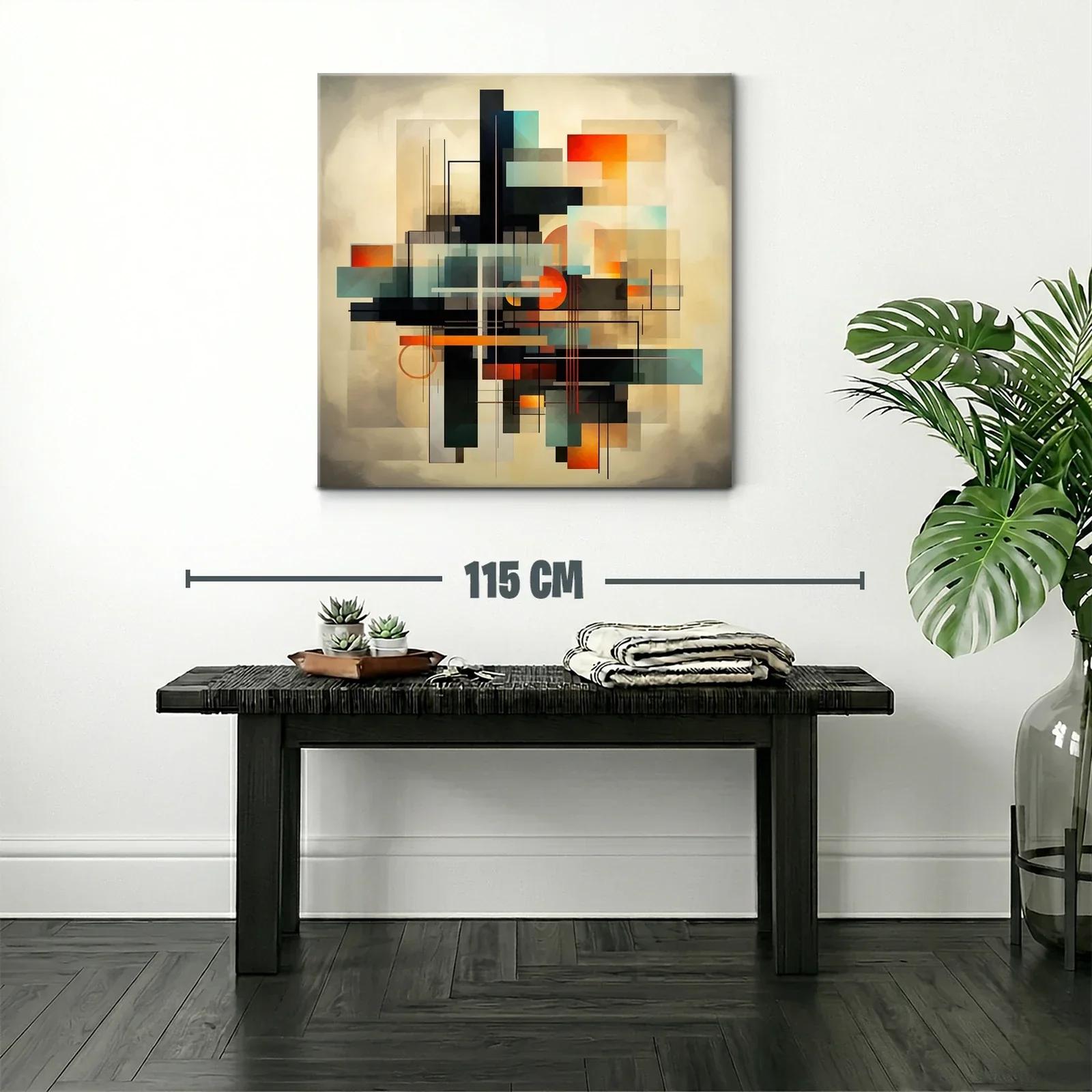 Composición abstracta con formas geométricas y tonos cálidos — miniatura 2