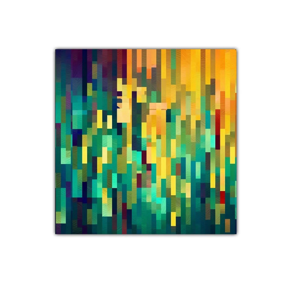 Cuadro decorativo abstracto con bloques de color vibrantes — imagen principal