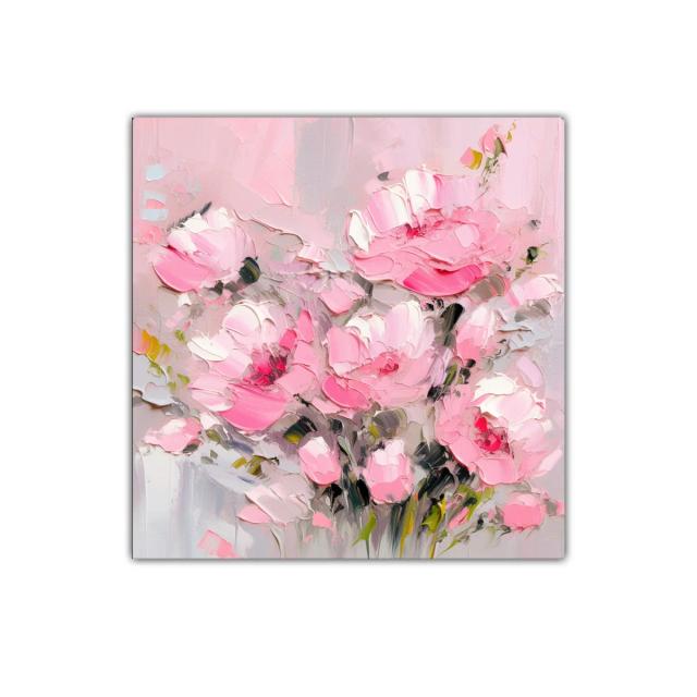 Cuadro con ramo de flores rosas en estilo moderno