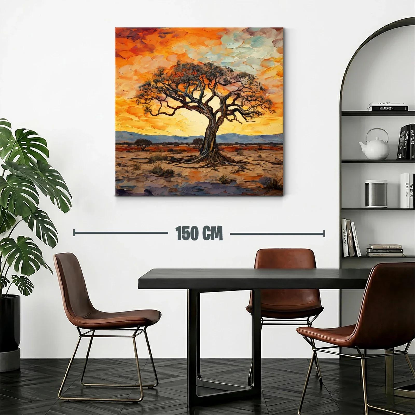 Árbol solitario en atardecer cálido y vibrante — miniatura 2