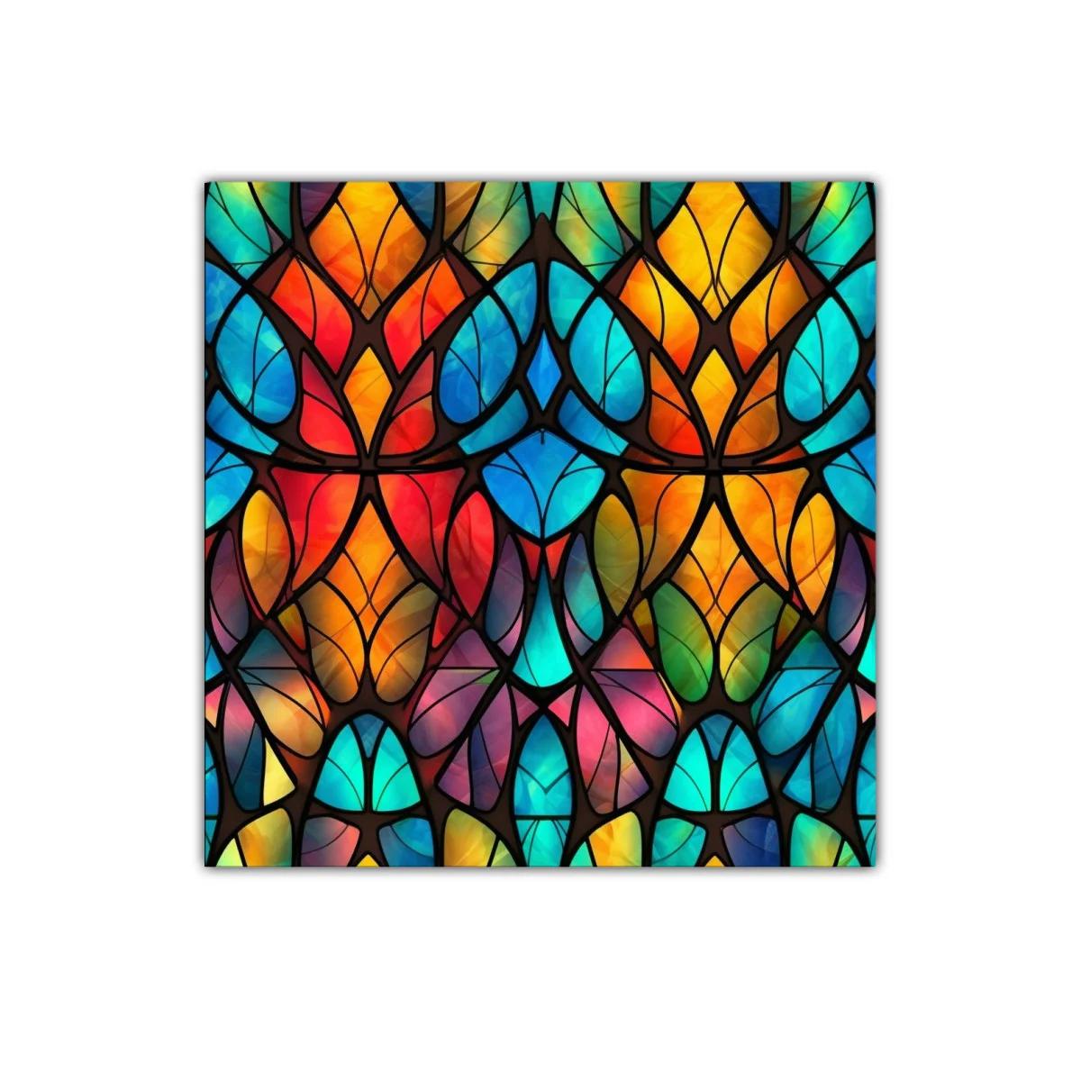 Elegante composición de formas orgánicas en vibrantes colores