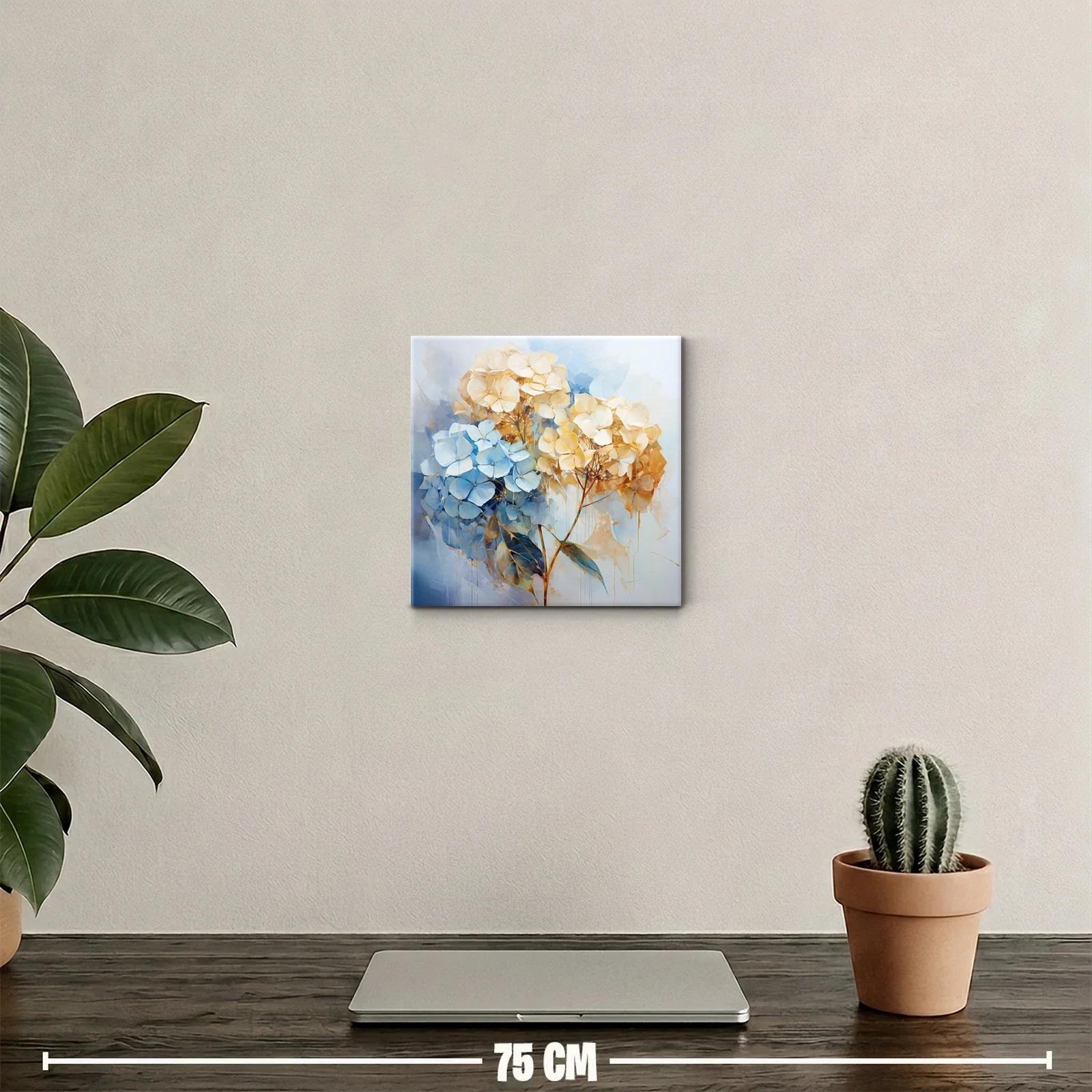 Ramo delicado de hortensias en tonos azules y beige — miniatura 2