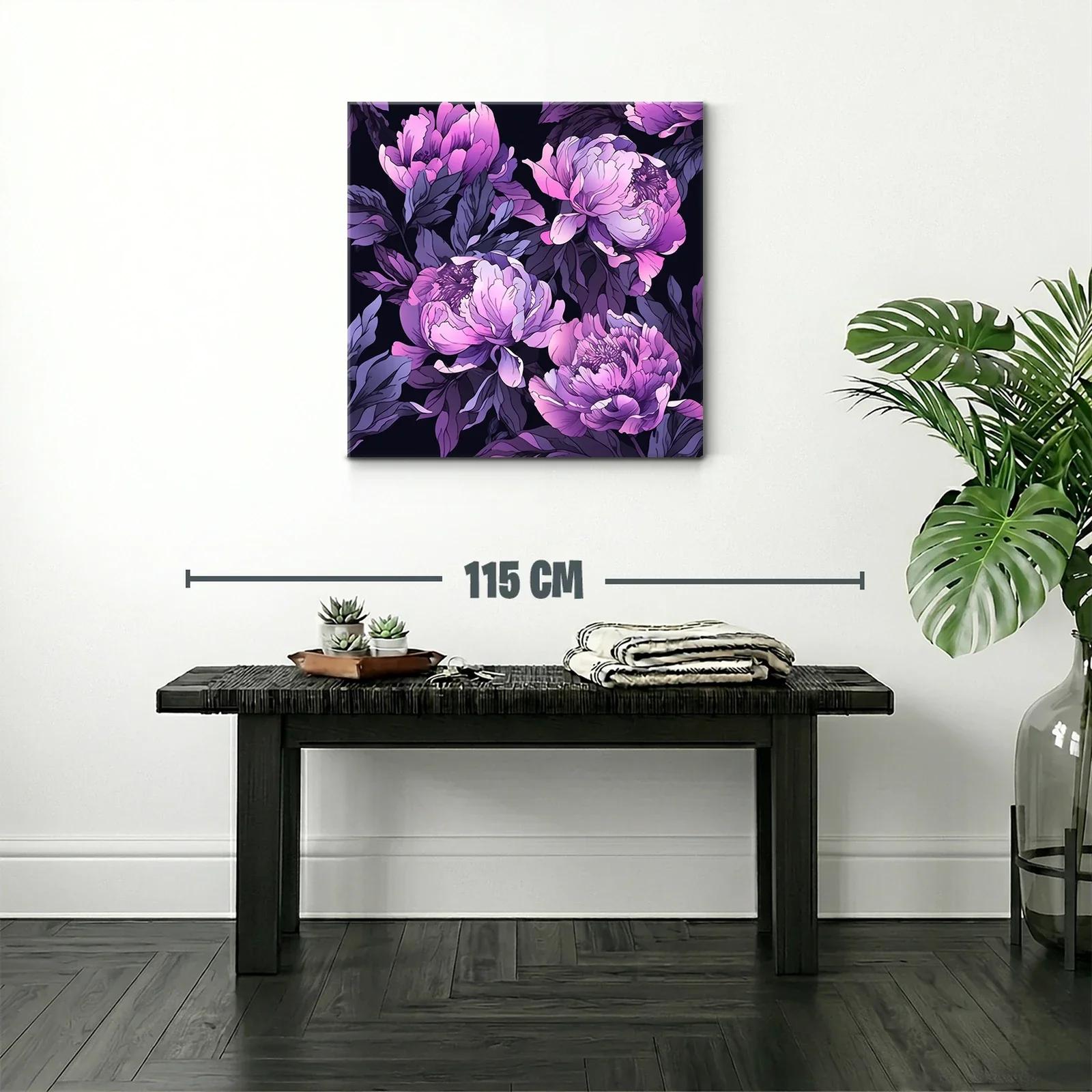 Flores violetas en un fondo oscuro elegante — miniatura 2