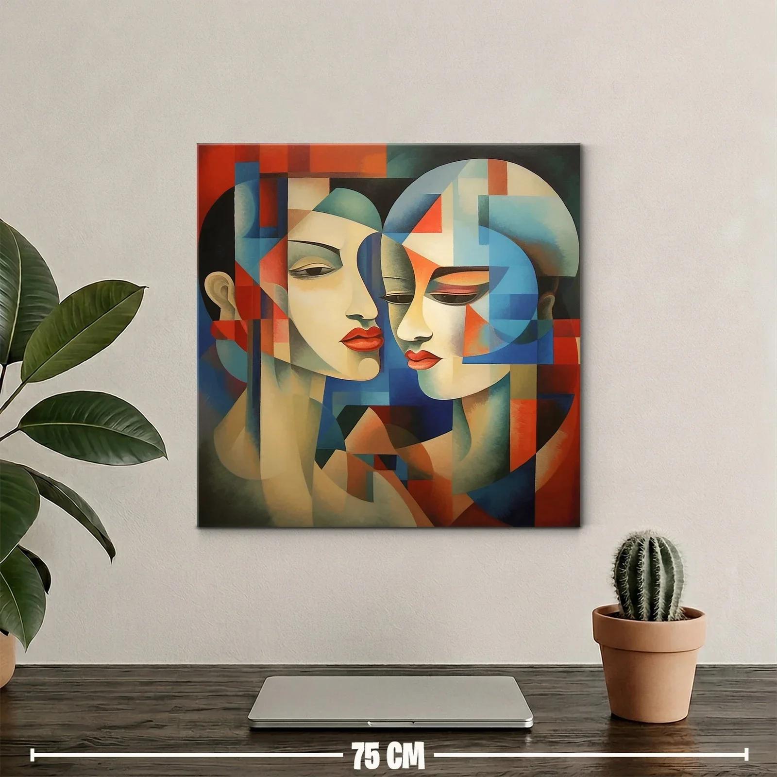 Retratos abstractos en tonos cálidos y fríos vibrantes — miniatura 2