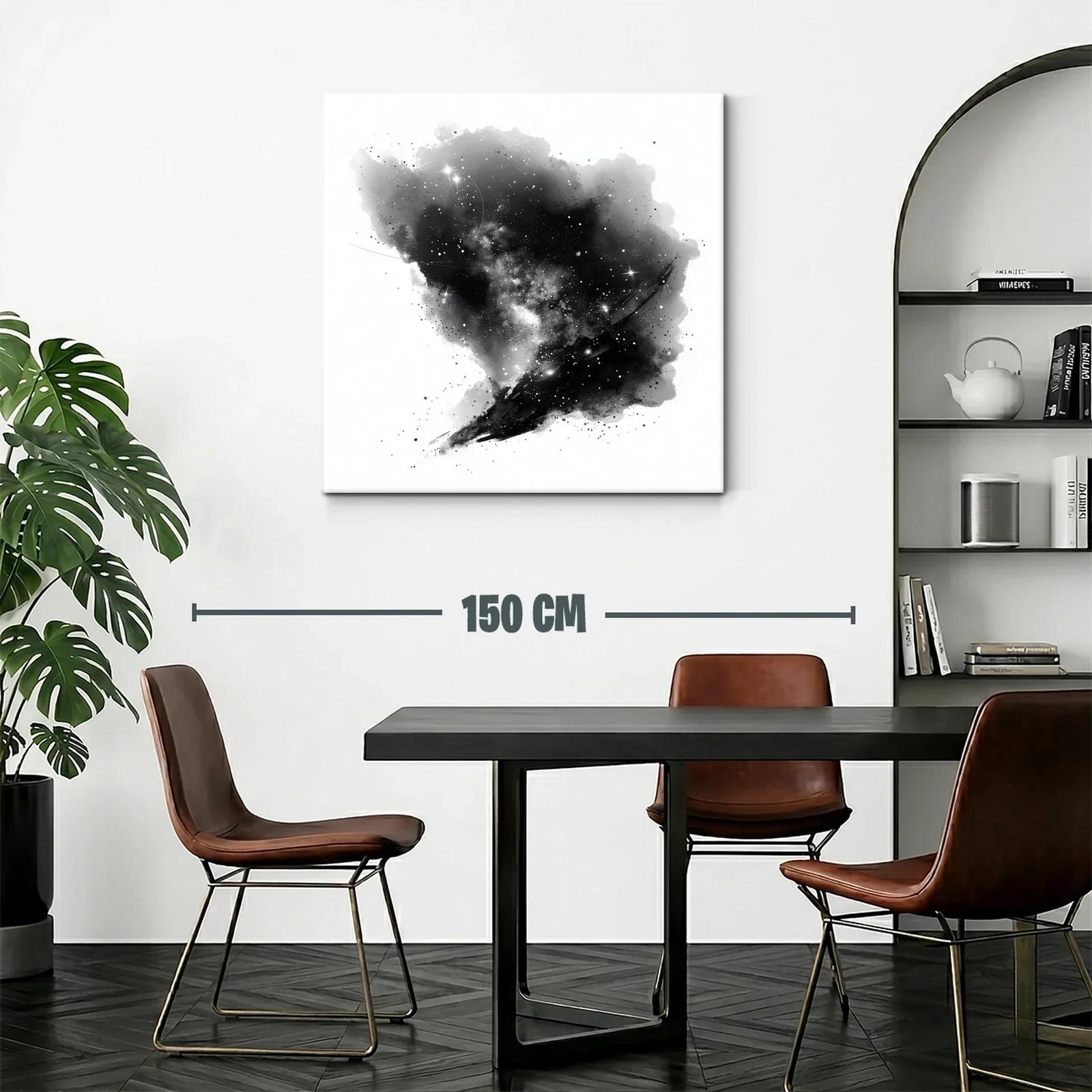 Impresión abstracta del cosmos en negro y blanco — miniatura 2