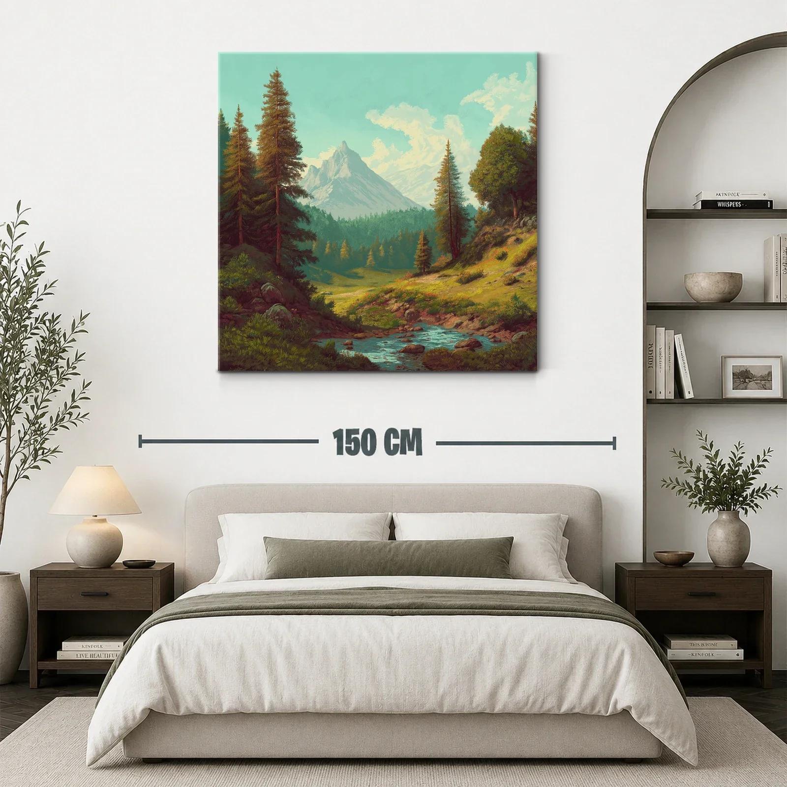 Paisaje natural con río y montañas en calma — miniatura 3