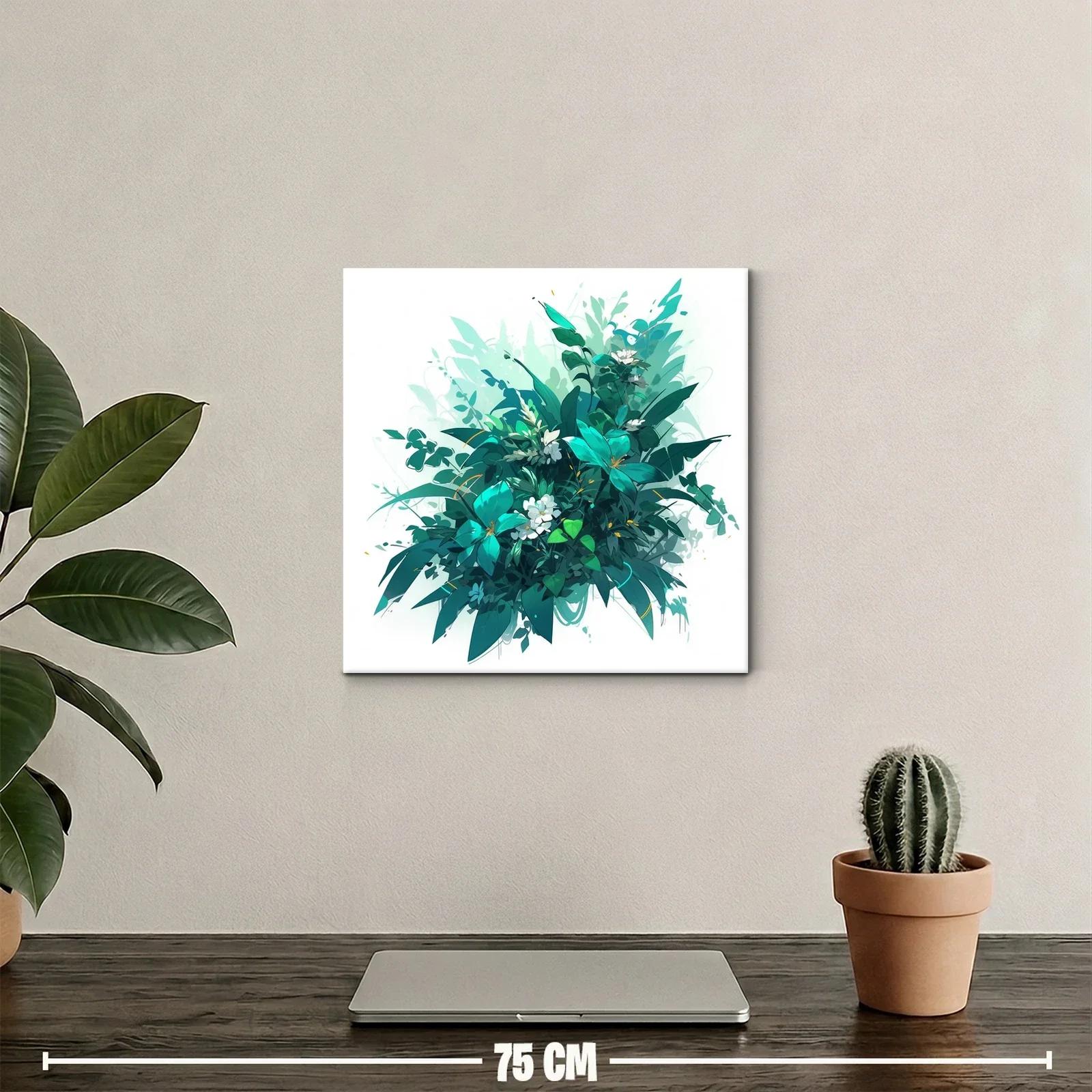 Naturaleza exuberante en tonos verdes y turquesas — miniatura 2