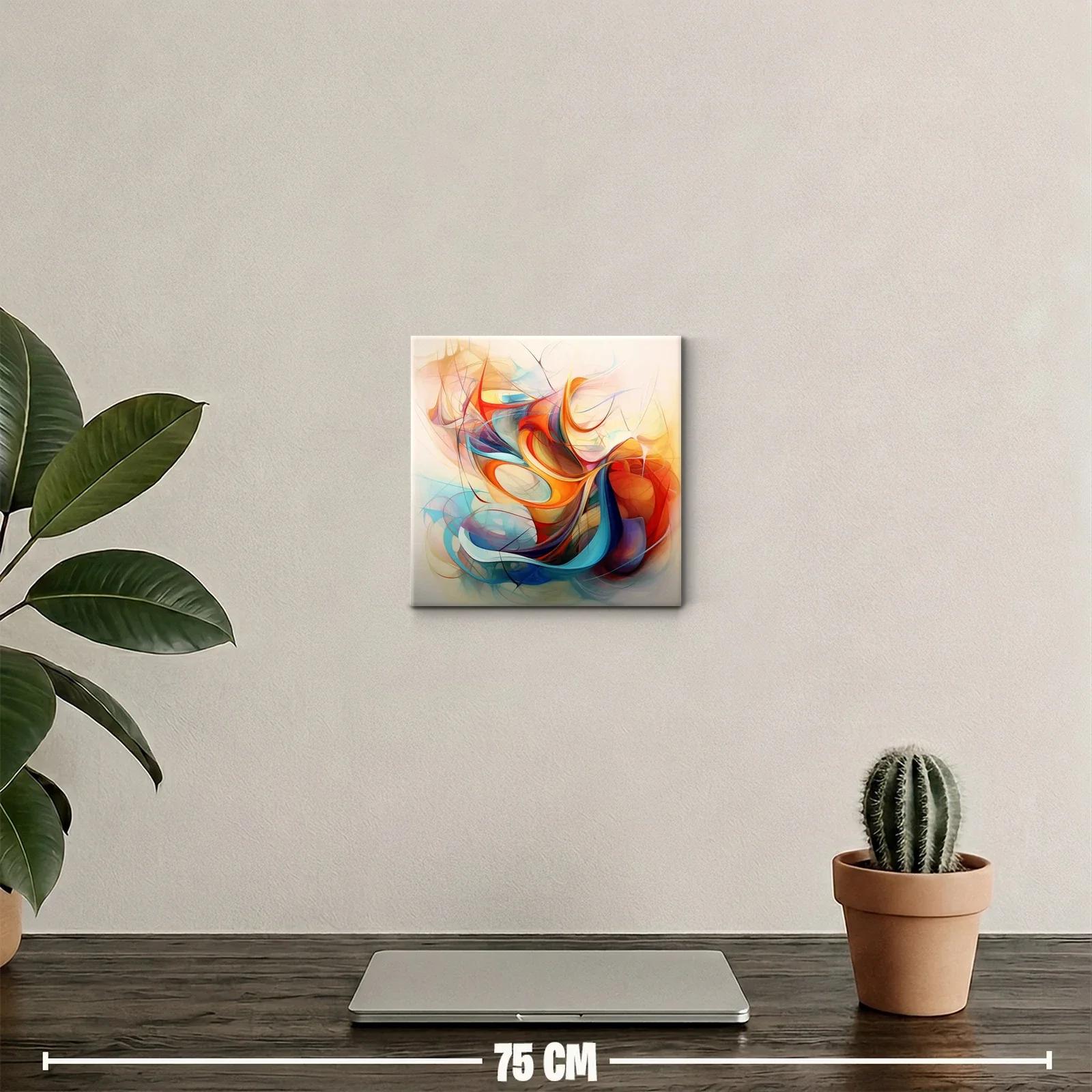 Composición abstracta con formas fluidas y vibrantes — miniatura 2