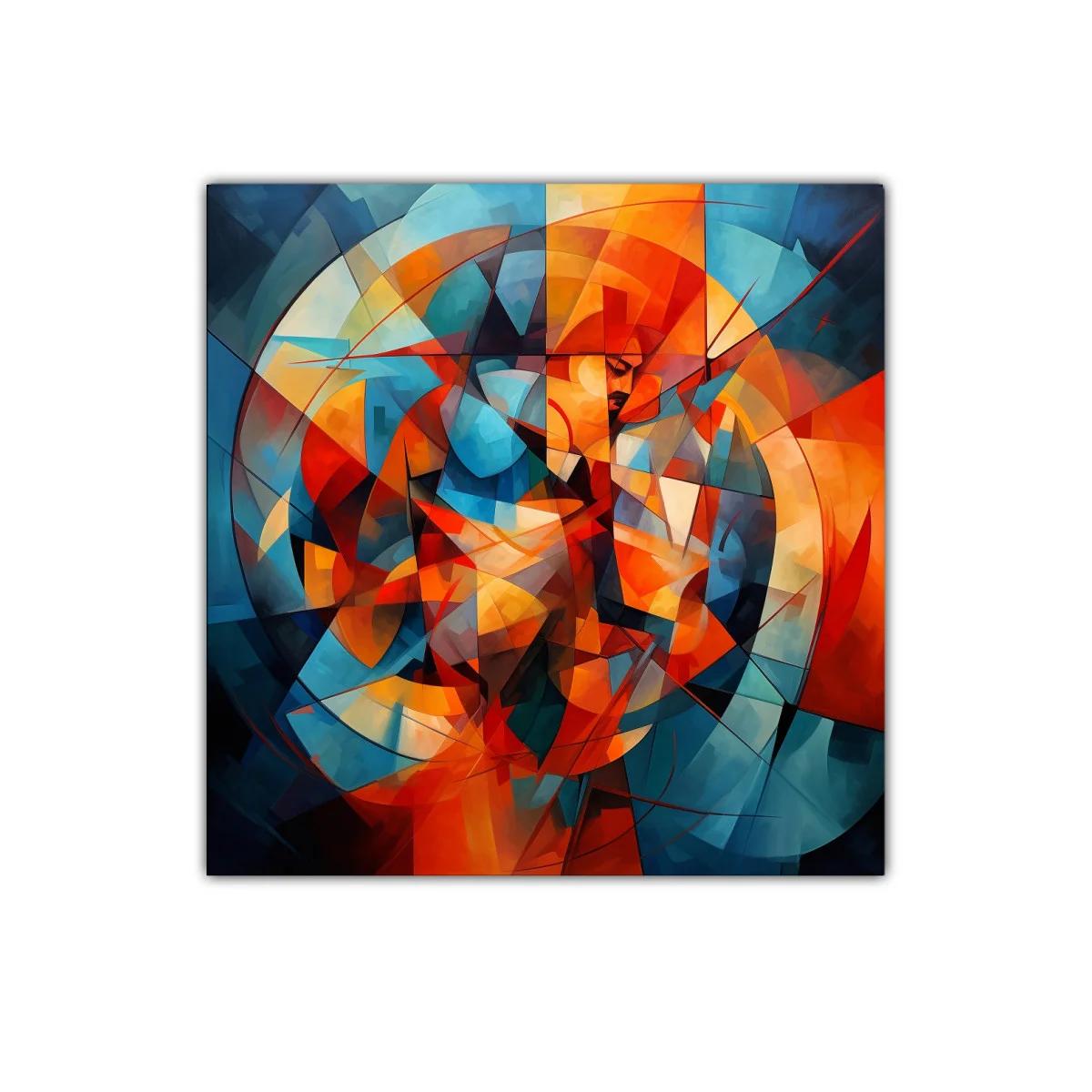 Composición abstracta vibrante con figuras geométricas y colores intensos — imagen principal