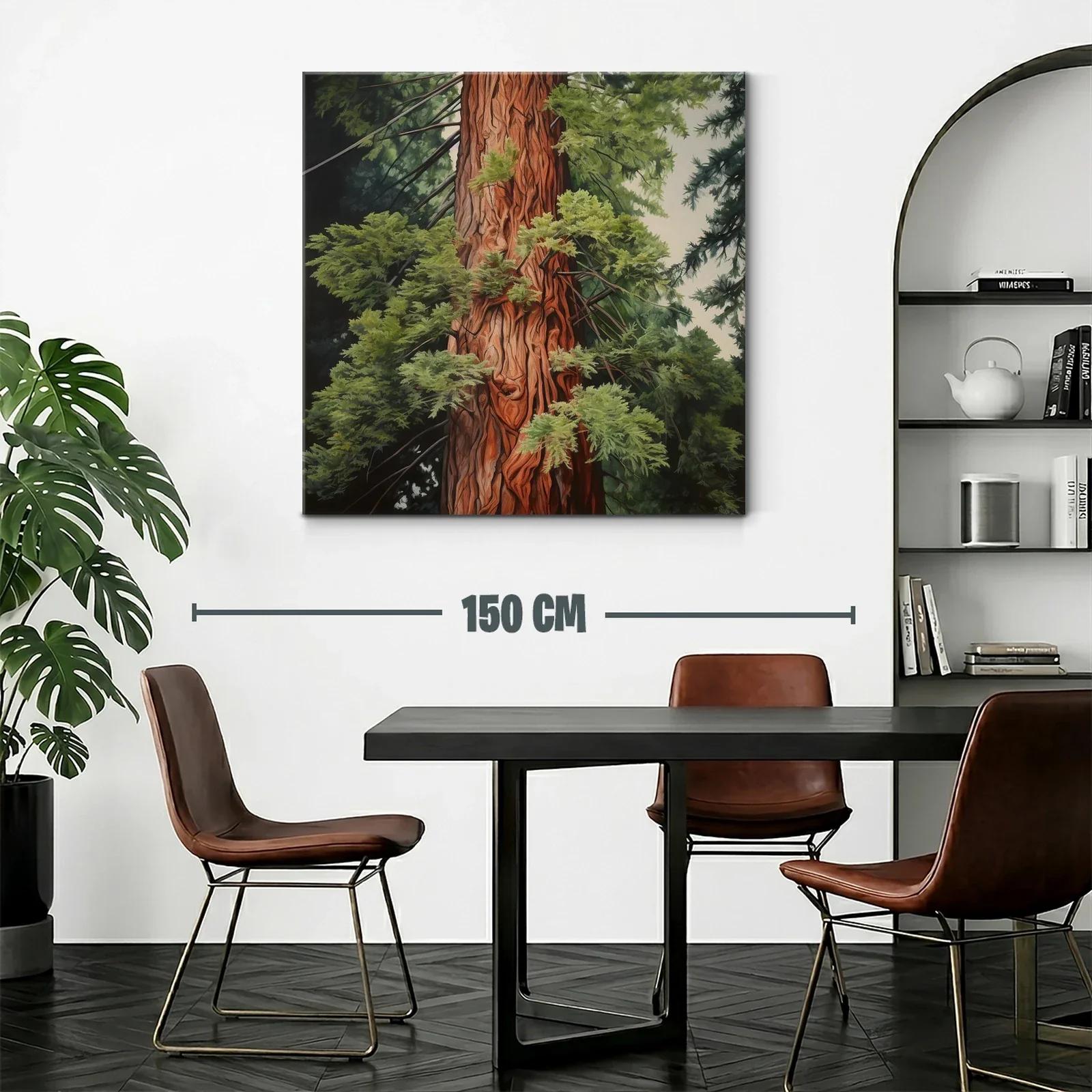 Tronco de árbol majestuoso envuelto en hojas verdes — miniatura 2