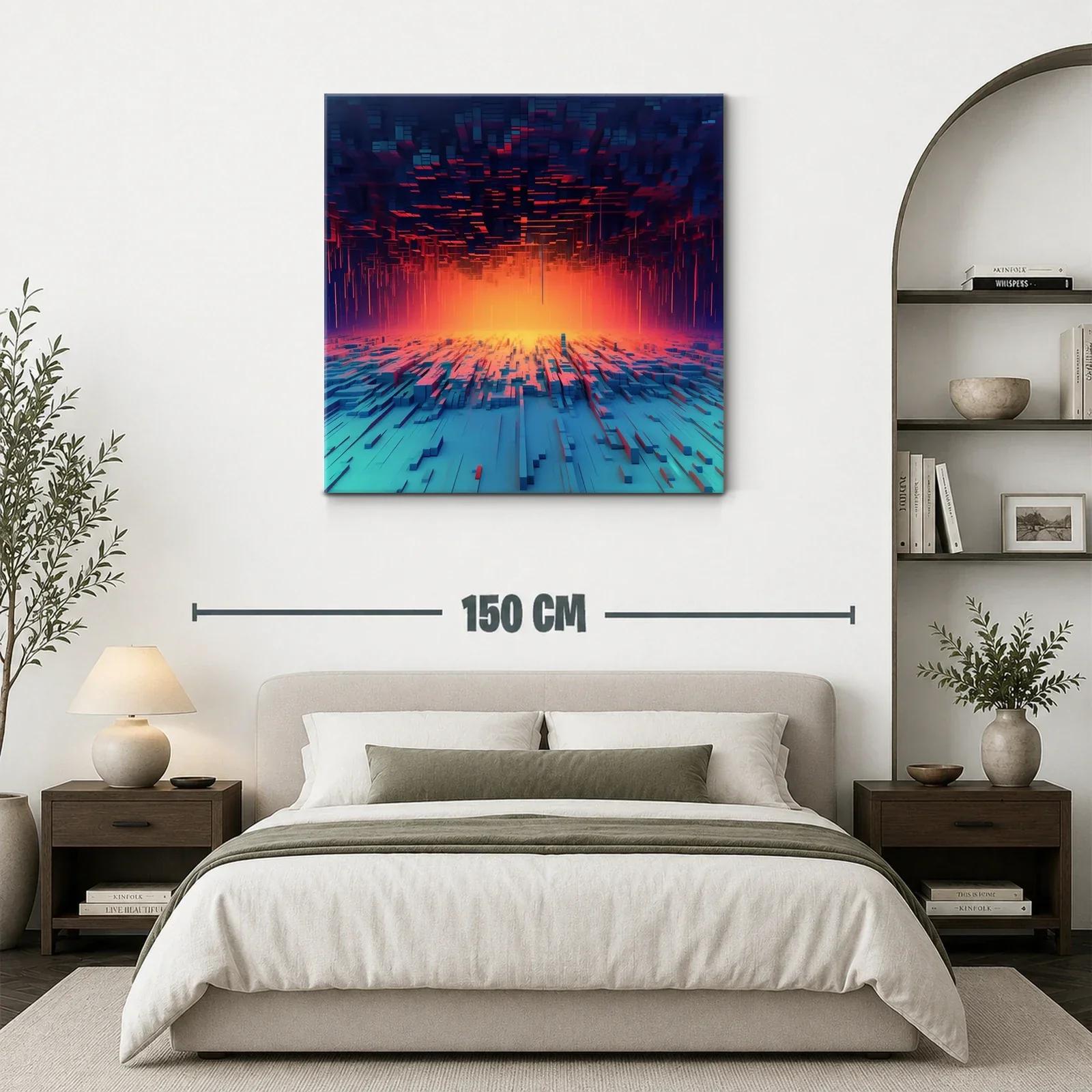 Paisaje abstracto futurista con luces intensas — miniatura 3