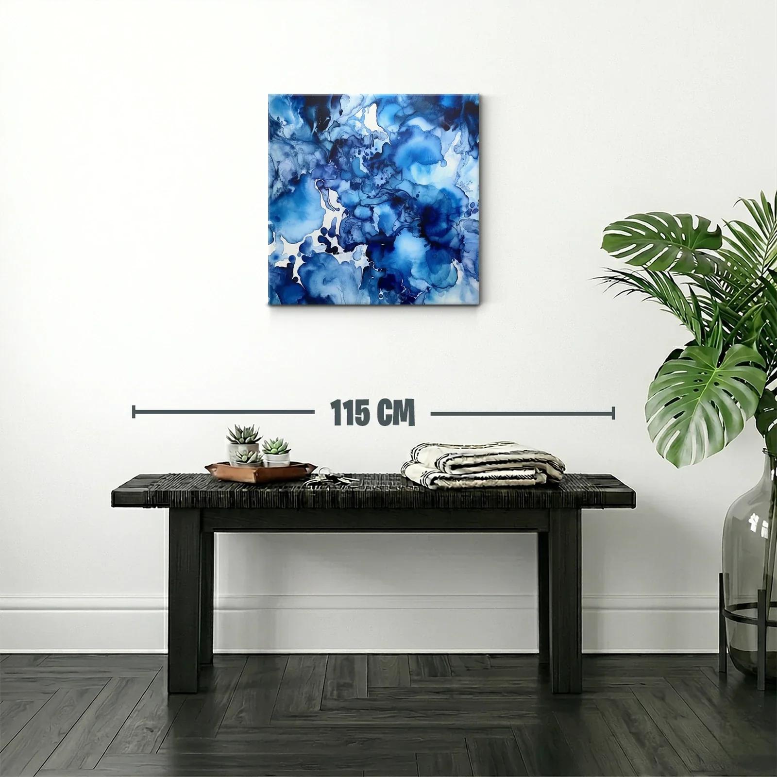 Composición abstracta en gamas de azul y blanco — miniatura 2