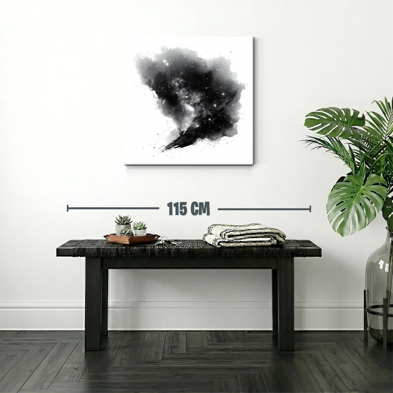 Impresión abstracta del cosmos en negro y blanco — miniatura 2