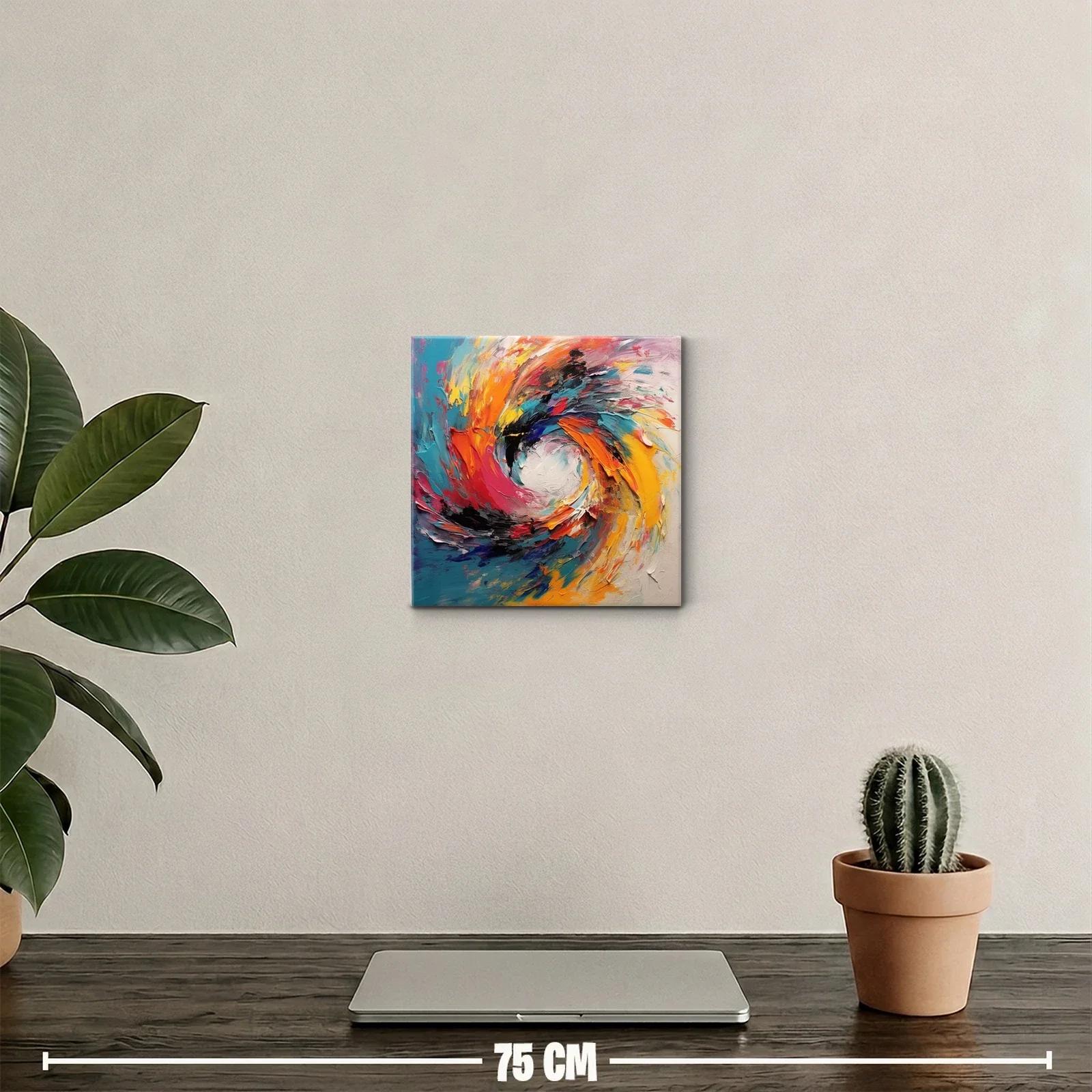Cuadro Abstracción en Remolino de Colores Vibrantes — miniatura 2