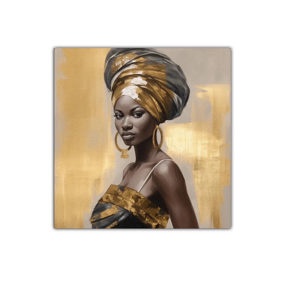 Retrato elegante con tonos dorados y expresividad única — imagen principal